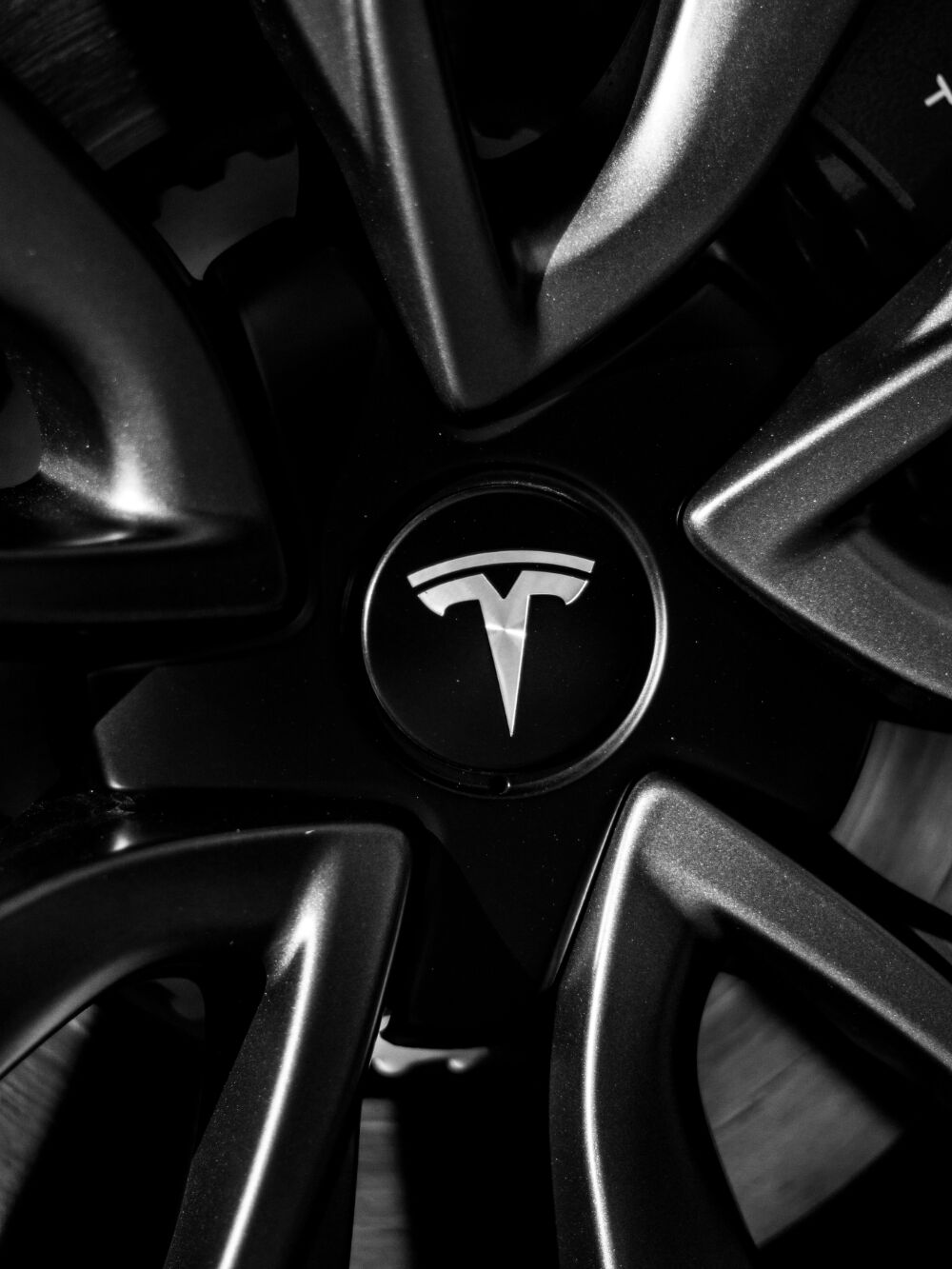 Tesla Logo auf Felge